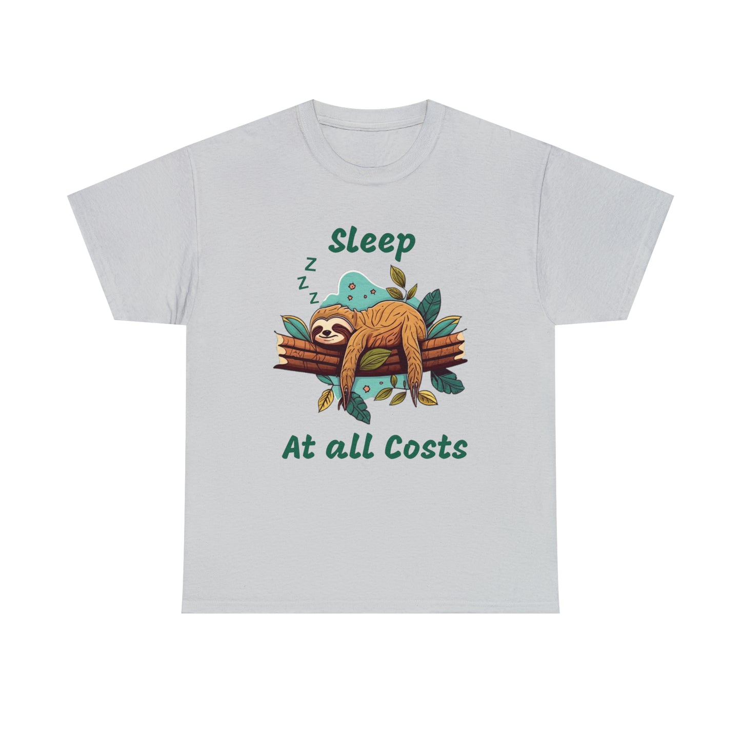 Sleep At All Costs Sloth - Unisex Heavy Cotton Tee T-Shirt