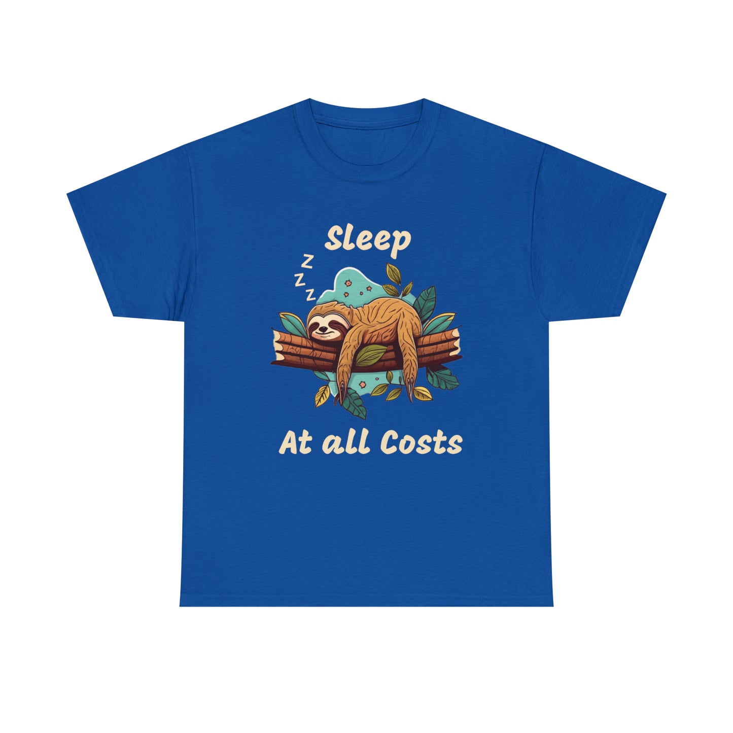 Sleep At All Costs Sloth - Unisex Heavy Cotton Tee T-Shirt