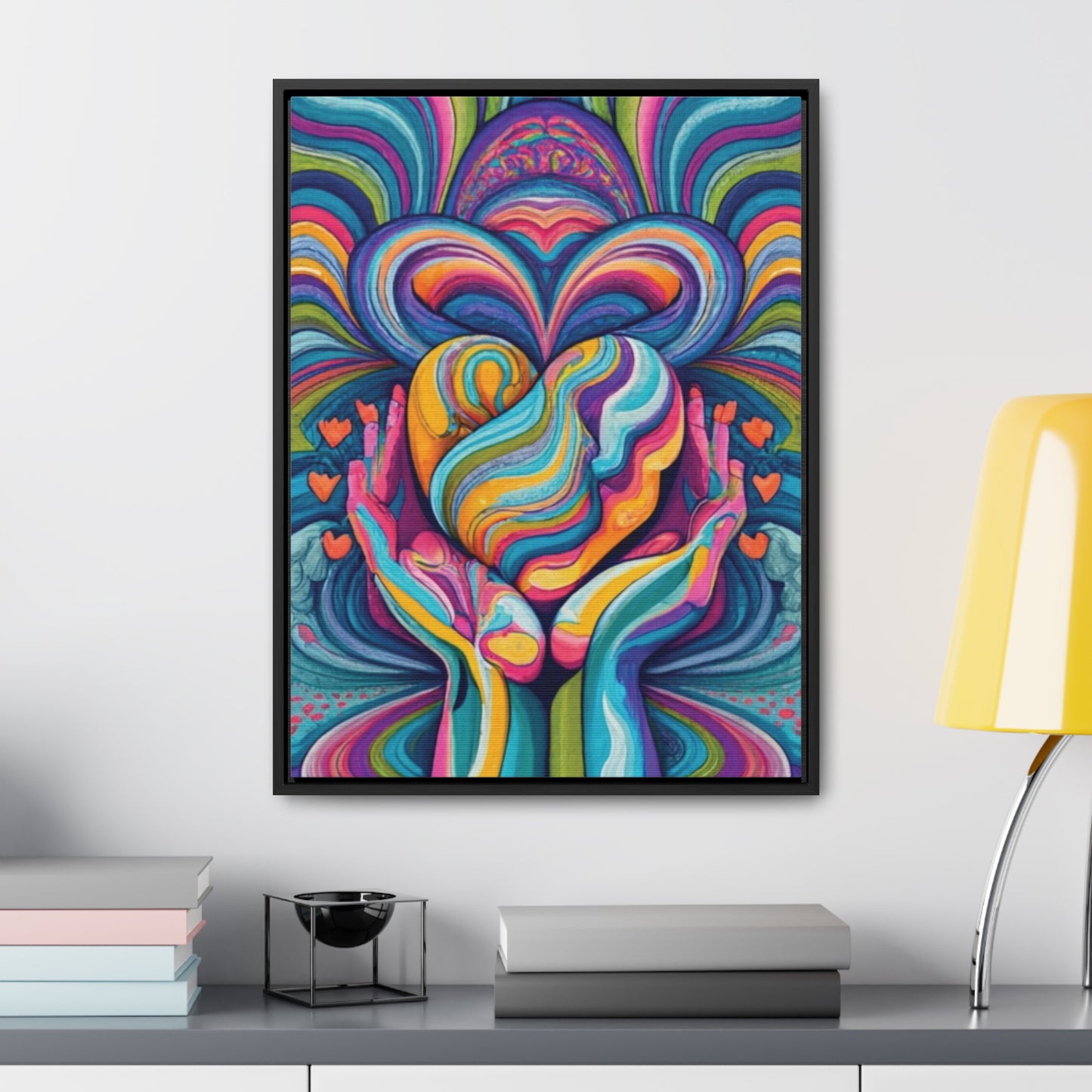 Self Love frequency Artwork - Gallery Canvas Wraps, Vertical Frame