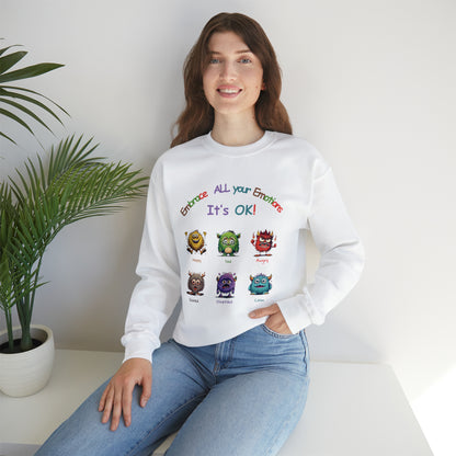 Embrace your emotions-Feelings Unisex Heavy Blend™ Crewneck Sweatshirt