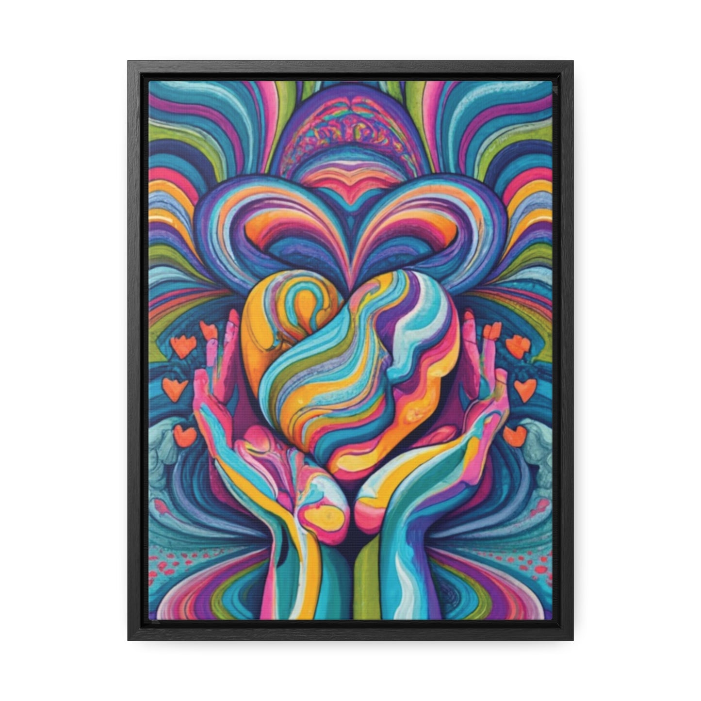 LIMITED EDITION - Self Love frequency Artwork - HAND SIGNED By ARTIST - Gallery Canvas Wraps, Vertical Frame