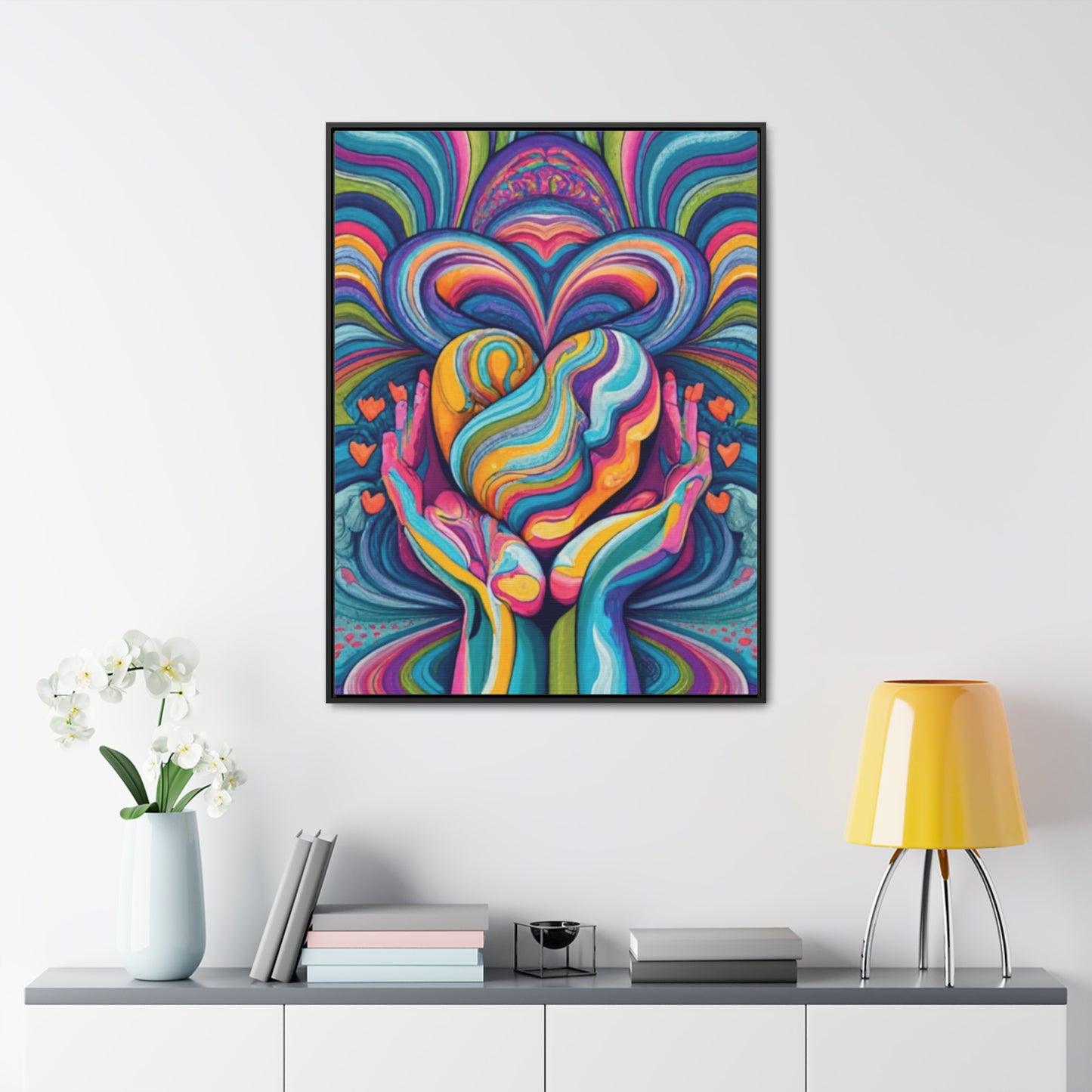 Self Love frequency Artwork - Gallery Canvas Wraps, Vertical Frame