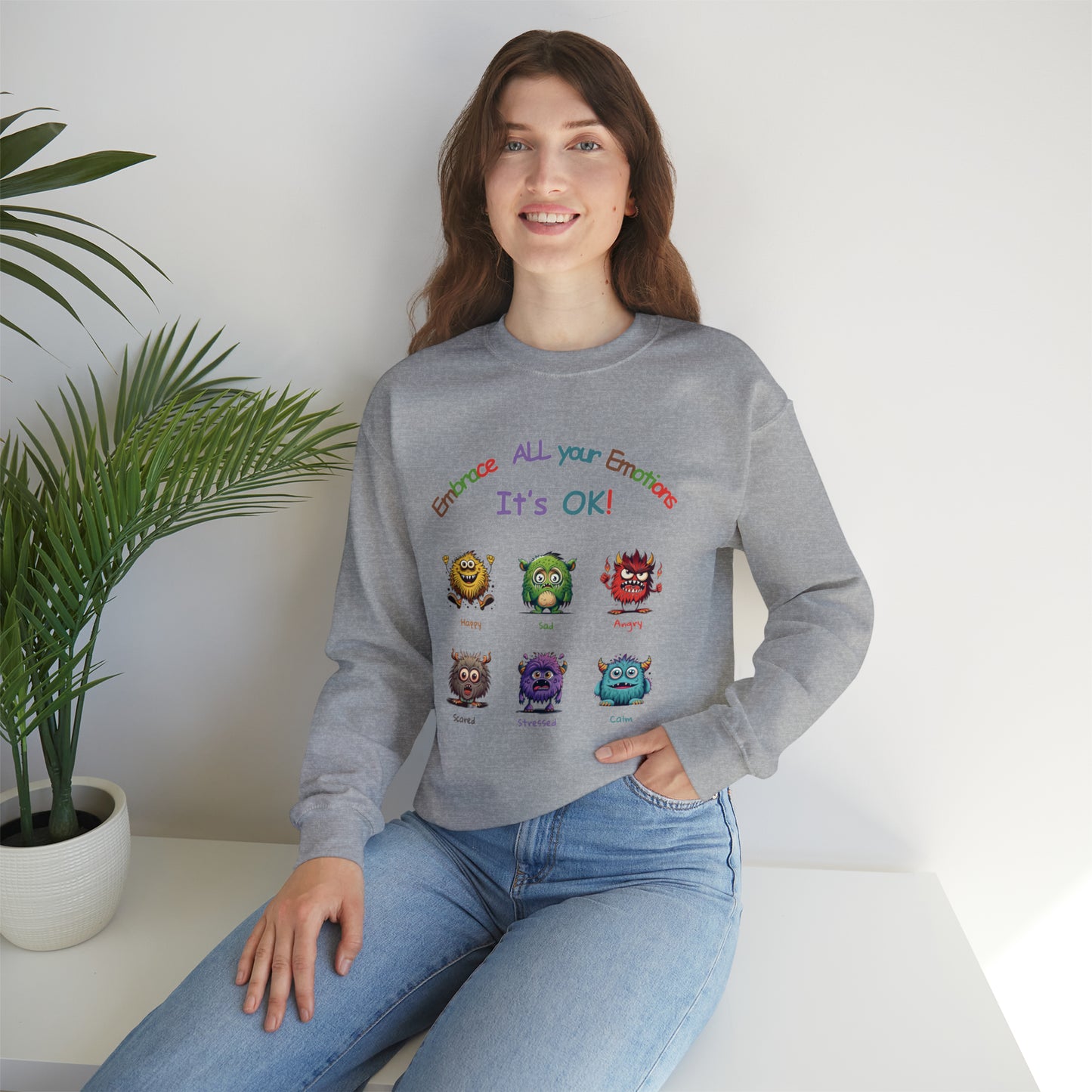 Embrace your emotions-Feelings Unisex Heavy Blend™ Crewneck Sweatshirt