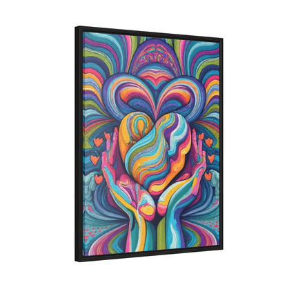 Self Love frequency Artwork - Gallery Canvas Wraps, Vertical Frame