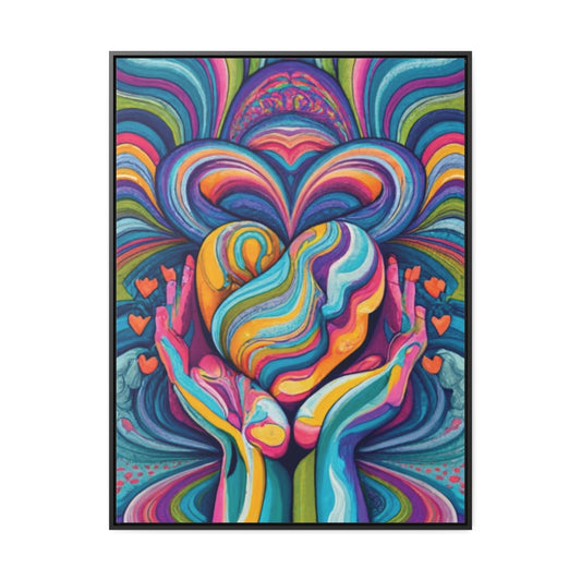 LIMITED EDITION - Self Love frequency Artwork - HAND SIGNED By ARTIST - Gallery Canvas Wraps, Vertical Frame