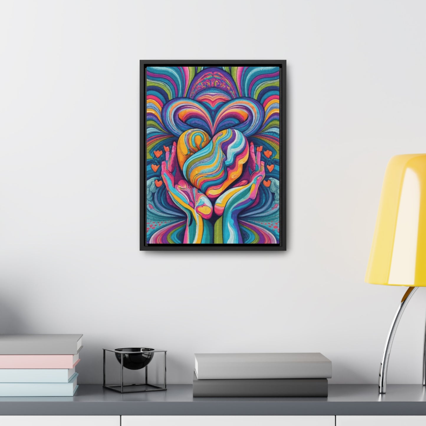 Self Love frequency Artwork - Gallery Canvas Wraps, Vertical Frame