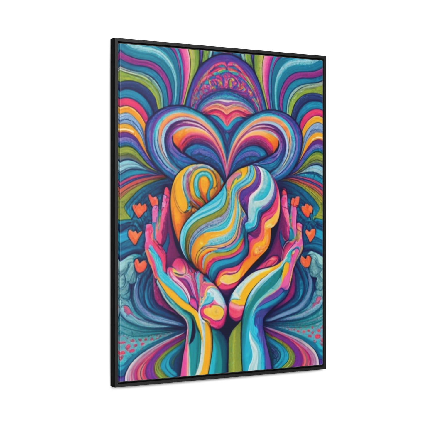 Self Love frequency Artwork - Gallery Canvas Wraps, Vertical Frame