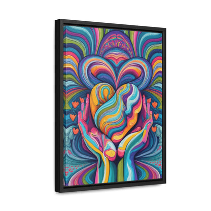 Self Love frequency Artwork - Gallery Canvas Wraps, Vertical Frame