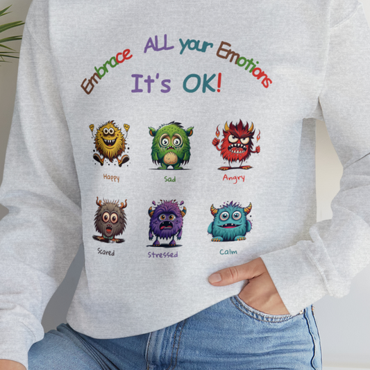 Embrace your emotions-Feelings Unisex Heavy Blend™ Crewneck Sweatshirt